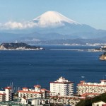 披露山公園から富士山と江ノ島と相模湾